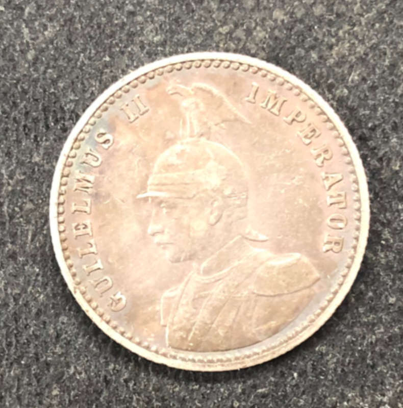 GERMAN EAST AFRICA 1910 SILVER 1/4 RUPIE