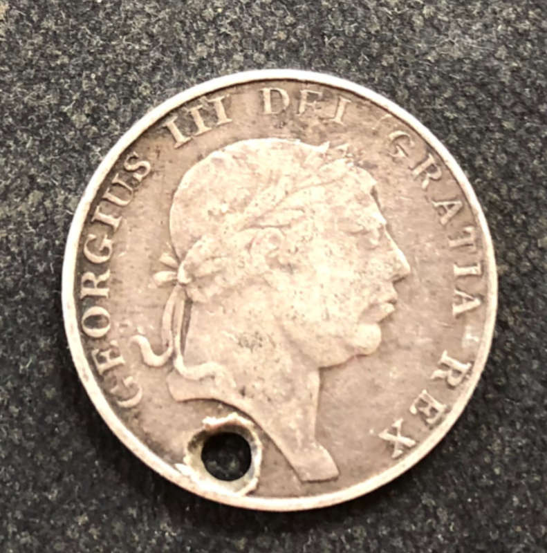 SILVER 1813 GEORGE lll IRISH 10 PENCE