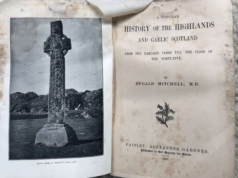 HISTORY OF THE HIGHLANDS & GAELIC SCOTLAND 1900 BY D MITCHELL CAPE OF GOOD HOPE CARD, STAMP & LETTER