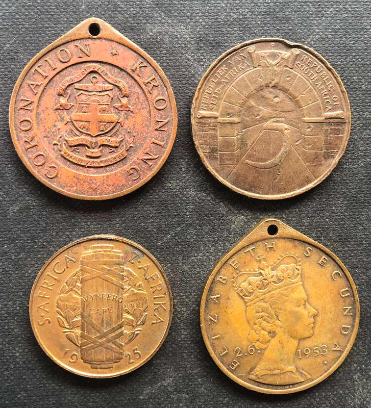 MEDAL 1925 Prince Edward Visit 1953 Coronation 1966 Johannesburg 5 Year Republic