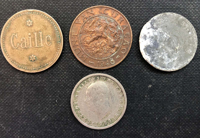 GERMANY 1941 DUTCH CARIBBEAN 1948 ITALY GREECE Collection of 4 Coins