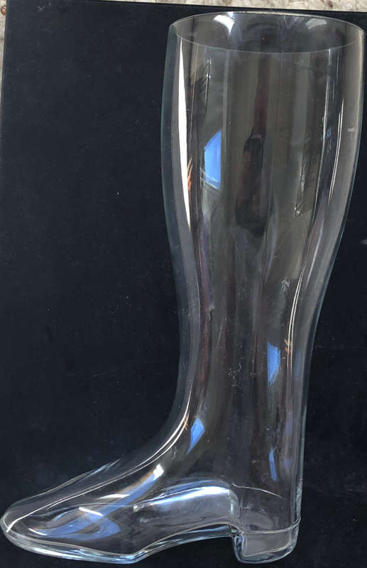 GLASS BEER BOOT (BOAT) ONE LITRE ORIGINAL VIENNA STOLZE GLASINDUSTRIE