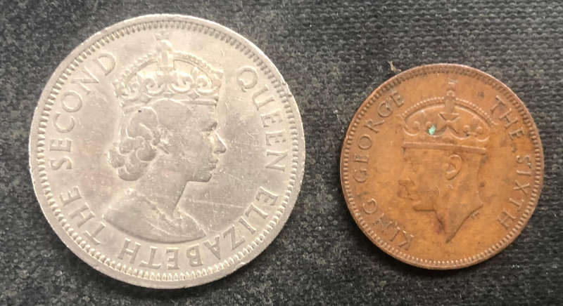 SEYCHELLES 1 Rupee 1960 2 Cents 1948 Low Mintage