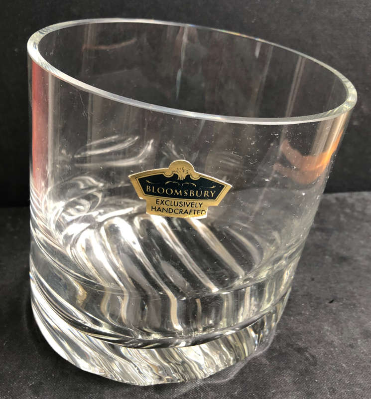 BLOOMSBURY HANDCRAFTED GLASS SLANTED VASE