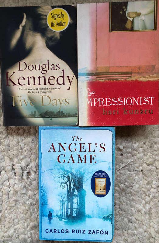 The Impressionist by Kunzru Five Days by Kennedy SIGNED by the Author The Angels Game by Zafón