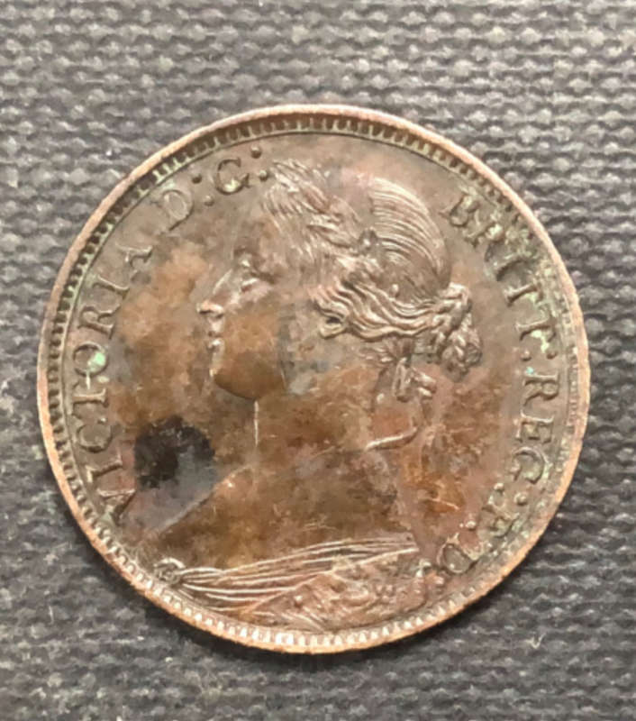 FARTHING 1875 UK LARGE DATE