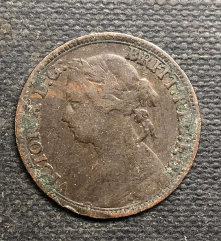 FARTHING 1880 UK