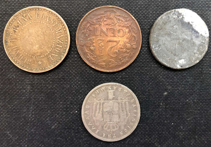 GERMANY 1941 DUTCH CARIBBEAN 1948 ITALY GREECE Collection of 4 Coins