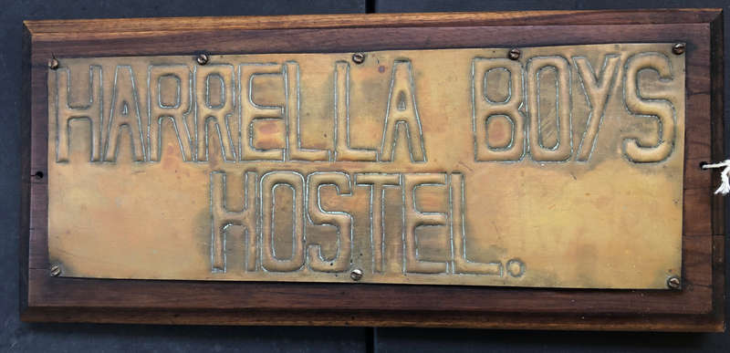 SIGN BRASS HARRELLA BOYS HOSTEL