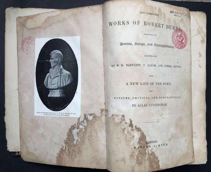 The Complete Works of Robert Burns by Alan Cunningham Circa 1840 Publisher George Virtue