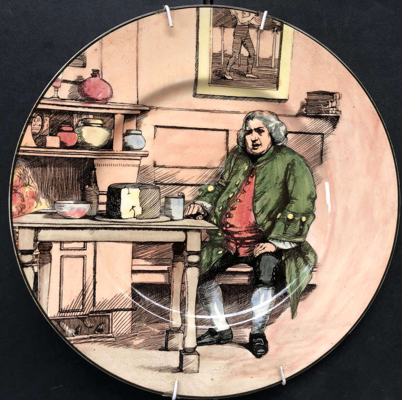 ROYAL DOULTON DR JOHNSON AT THE CHESHIRE CHEESE D5911 SERIESWARE RACK PLATE