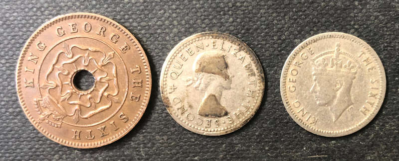 RHODESIA 1951 Half Penny and 3 Pence Rhodesia & Nyasaland 1957 3 Pence