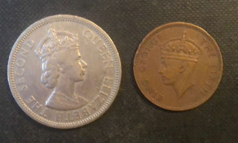 SEYCHELLES 1971 1 Rupee 1948 2 Cents Low Mintage