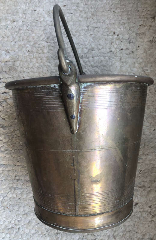BRASS BUCKET HEAVY ANTIQUE