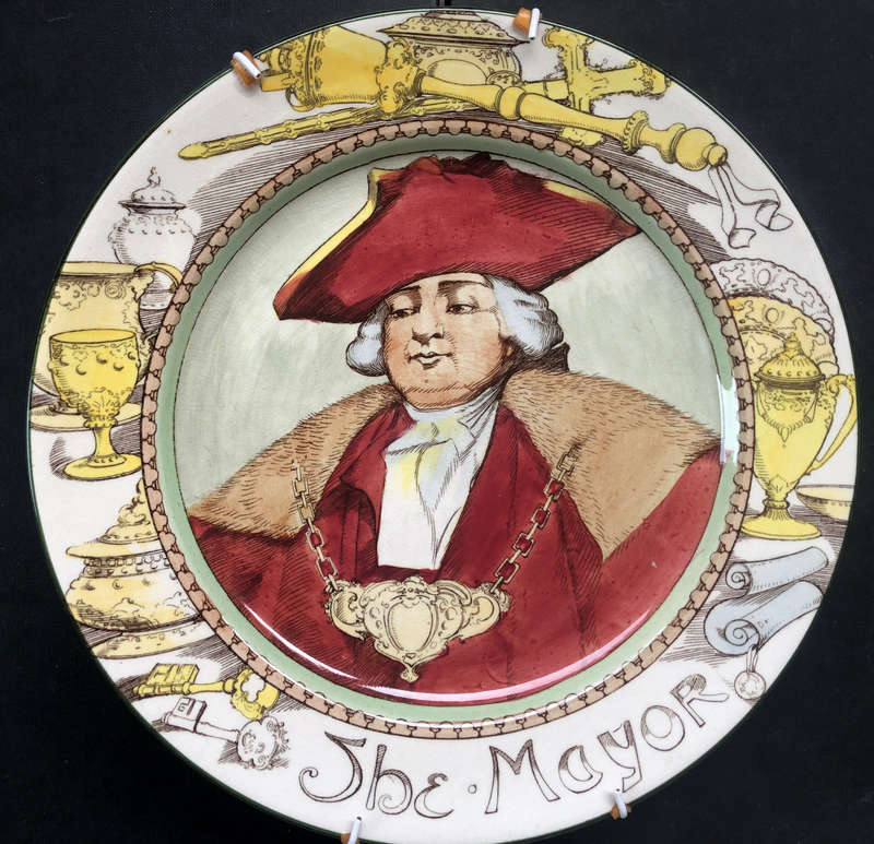 ROYAL DOULTON THE MAYOR WITH RED HAT THE PROFESSIONALS SERIESWARE CABINET PLATE