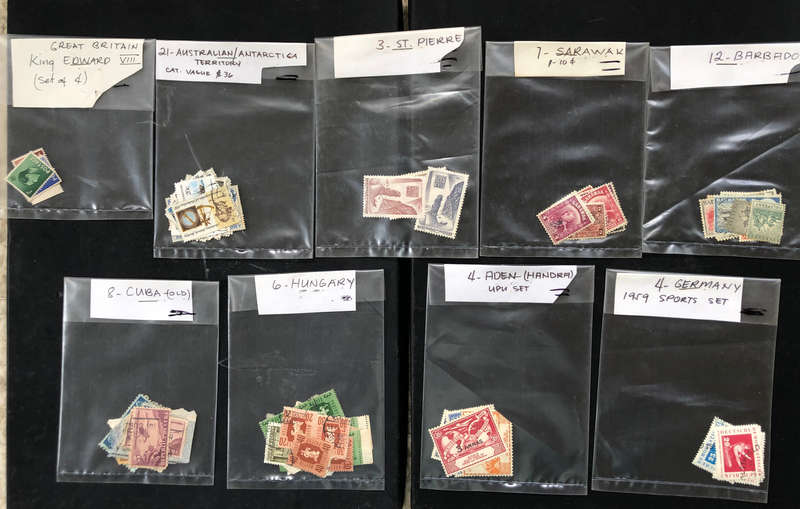 Stamps 17 packets sorted by collector