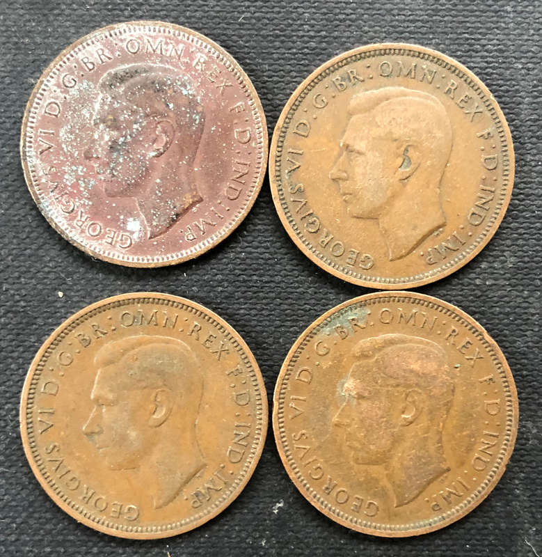 Half Penny UK 1940 x 4