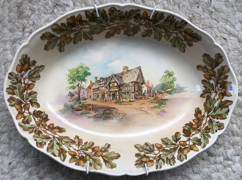 ROYAL DOULTON OLD ENGLISH INNS OVAL BOWL D6072 THE BEARS HEAD BRERETON