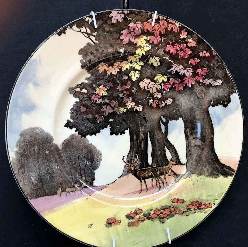 ROYAL DOULTON STAG AND DOES UNDER SYCAMORE TREE SERIESWARE CABINET PLATE