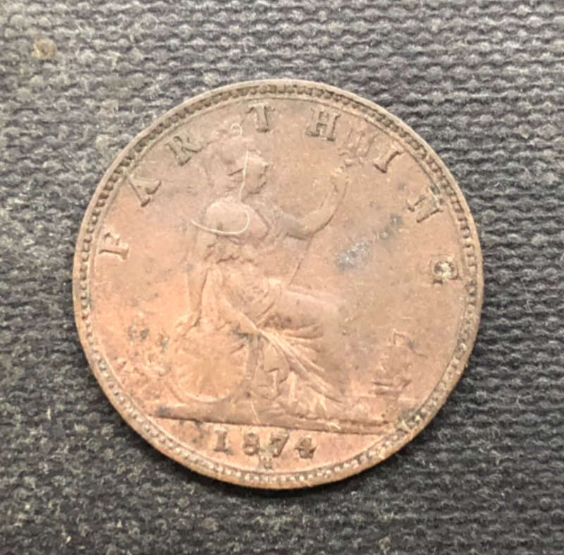 FARTHING 1874H UK