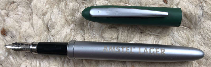 FOUNTAIN PEN AMSTEL LAGER IN ORIGINAL PRESENTATION BOX ALSO SIGNED AMSTEL LAGER