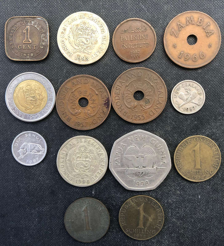 Zambia Straits Settlements Palestine Rhodesia and Nyasaland New Zealand Congo Peru Papua New Guinea