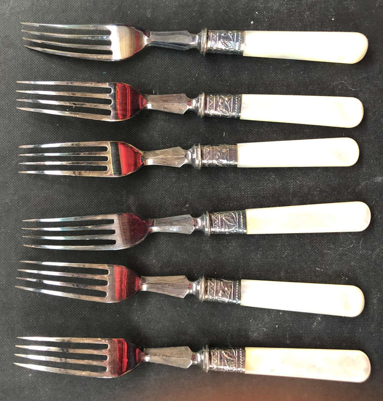 MAPPIN AND WEBB MOTHER OF PEARL FRUIT SET