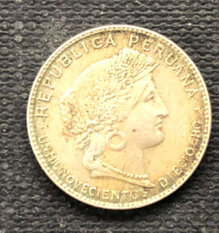 PERU 1918 5 Centavos  "UN MIL NOVECIENTOS DIECIOCHO"