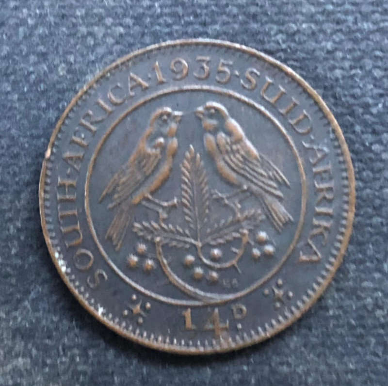1935 South Africa Farthing - Quarter Penny Low Mintage