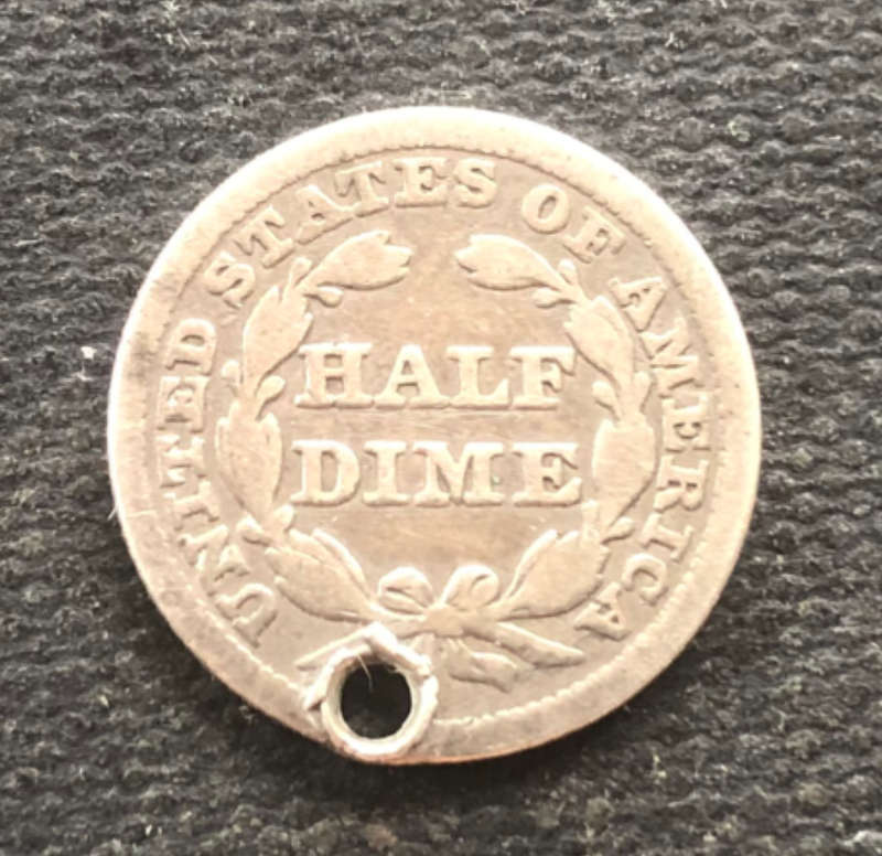 HALF DIME 1847 SILVER UNITED STATES OF AMERICA