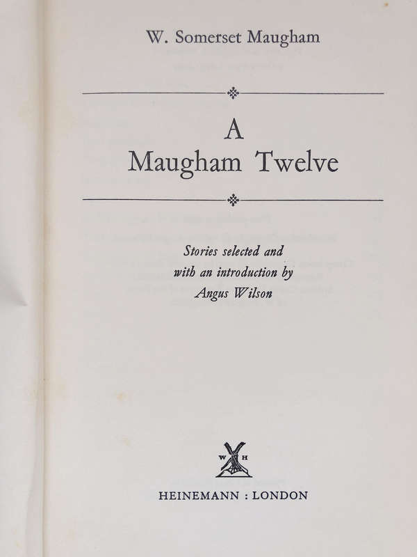 A Maugham Twelve by W Somerset Maugham First edition