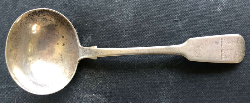 SILVER SAUCE LADLE 1838 HALLMARK EXETER