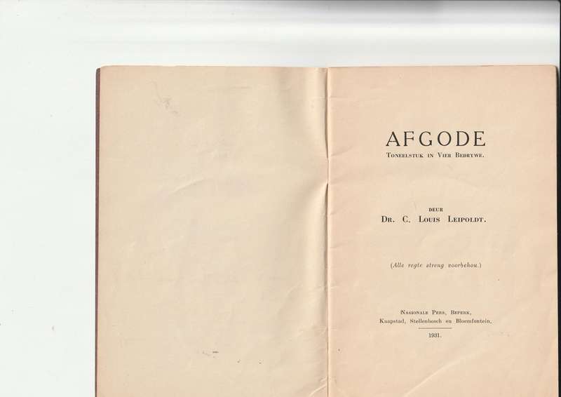 Afgode   ---   C louis Leipoldt