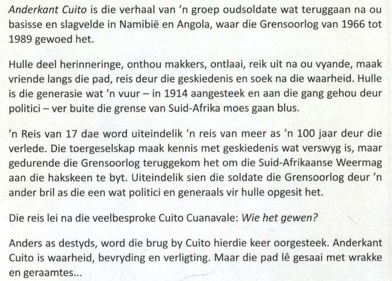 Anderkant Cuito  --  Grensoorlog  ---   L J Bothma  --  Geteken