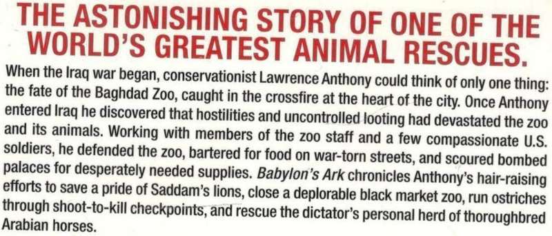 Babylon's Ark  --  Lawrence Anthony