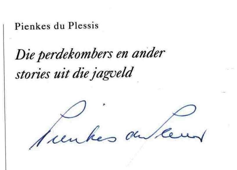 Die Perdekombers  en Ander Stories uit die Jagveld  --  Pienkes du Plessis  -  Geteken