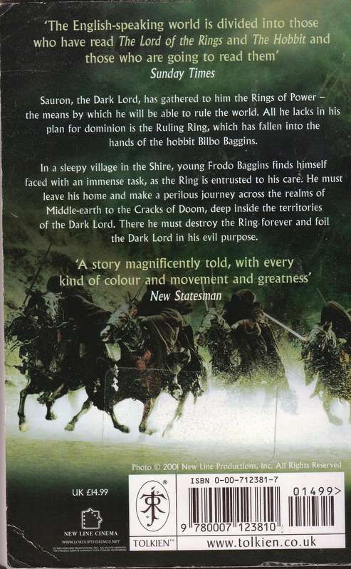 Lord of the Rings  ---   JRR Tolkien