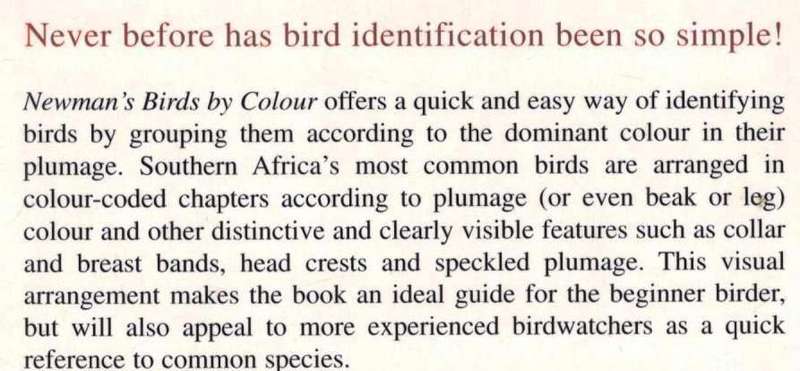 Newman's Birds by Colour