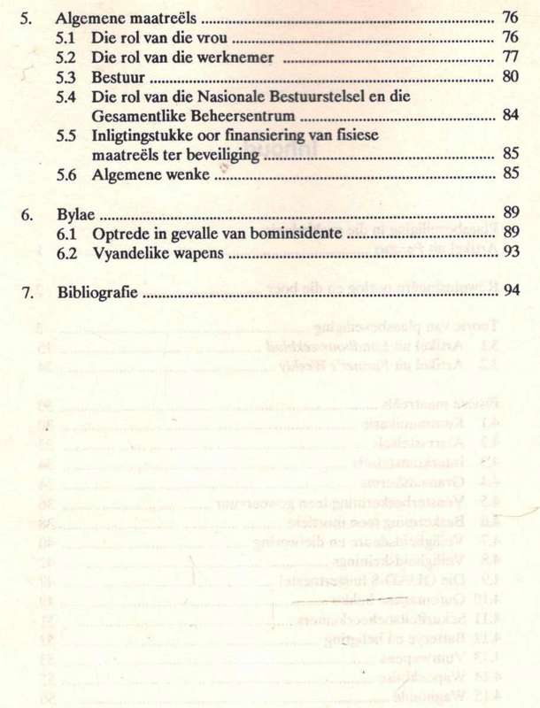 Plaasbeveiliging  --  'n Handleiding vir die Boer  --  Maj W M Leonard