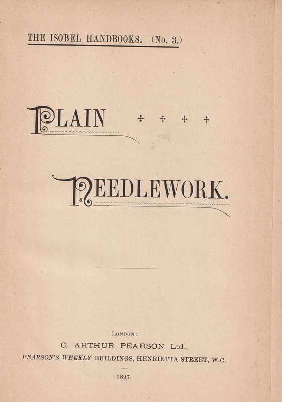 Plain Needlework  --   1897
