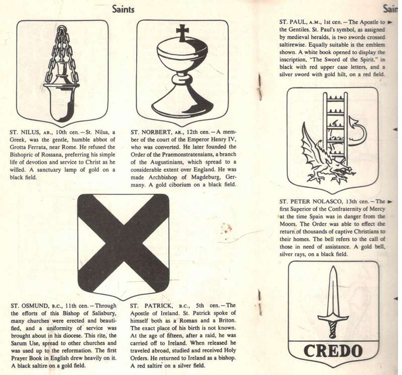 Saints Signs and Symbols  -  A Concise Dictionary  --    W  Ellwood Post