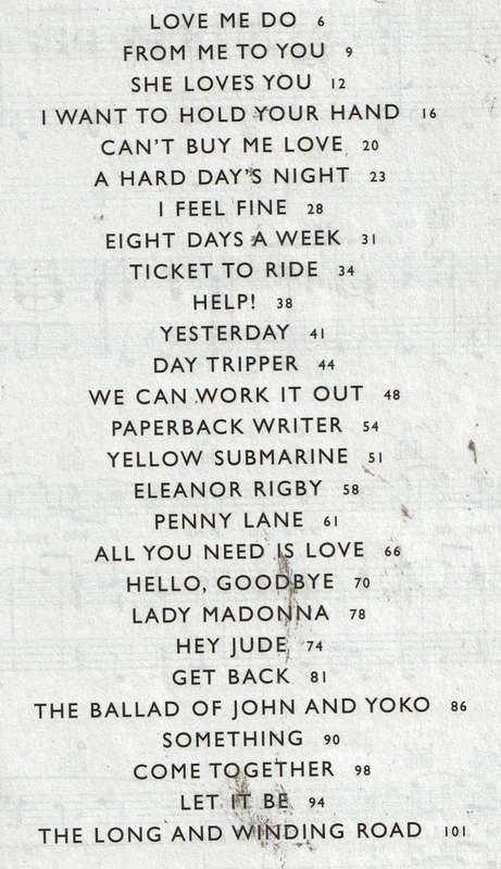 The Beatles 1 --  SHEET MUSIC