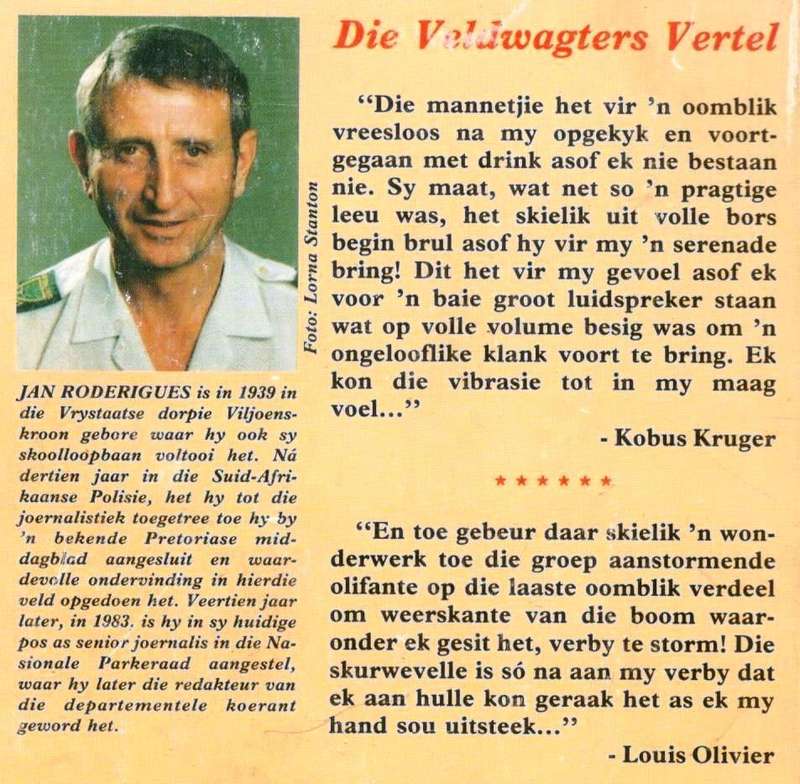 Die Veldwagters Vertel  --  Jan Roderiqes  --  78 Ware Verhale - Geteken