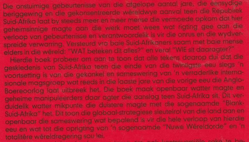 Verraad Teen Suid-Afrika  --   KlausD Vaque