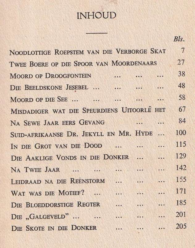 Ware Suid-Afrikaanse Moordverhale  --  Johann van der Post  (Groen)