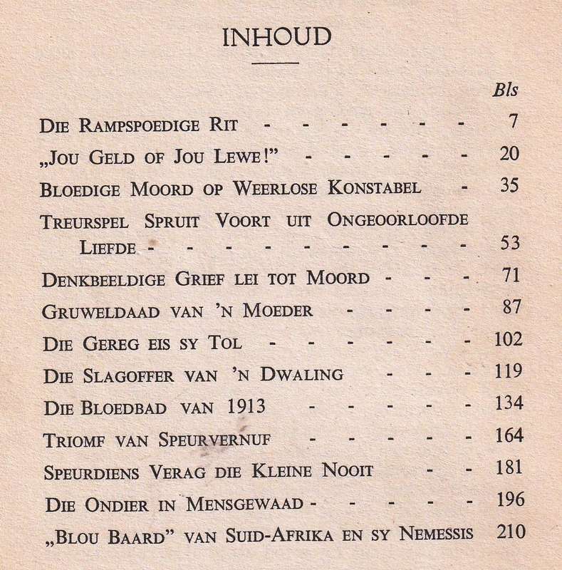 Ware Suid-Afrikaanse Moordverhale  -  Johann van der Post (Blou )