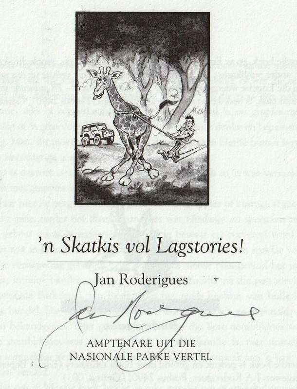 'n Skatkis vol Lagstories --  Jan Roderiques  --  Geteken