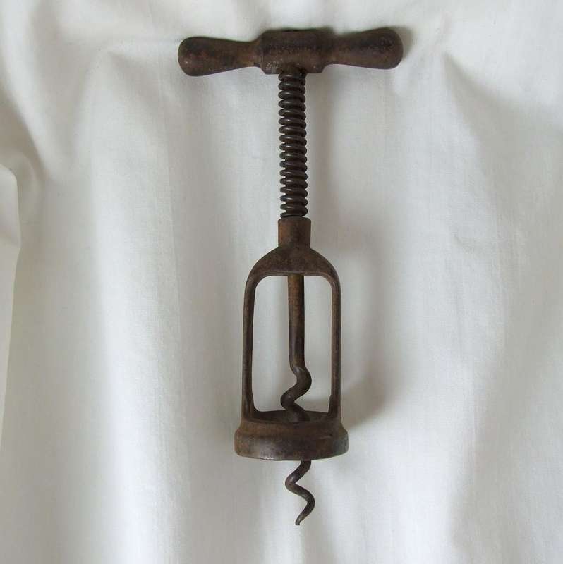 Antique Hercules style spring pull Corkscrew