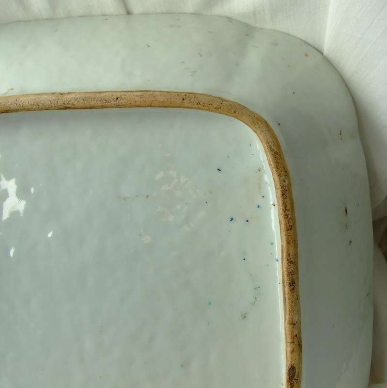 Antique Cantonese Famille Verte Square dish