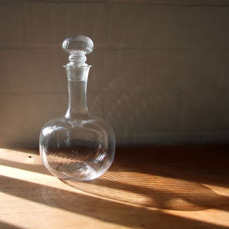 Beautiful swirled glass carafe and stopper